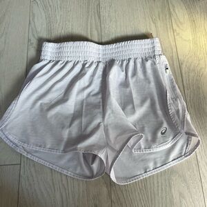 Women’s white Asics shorts